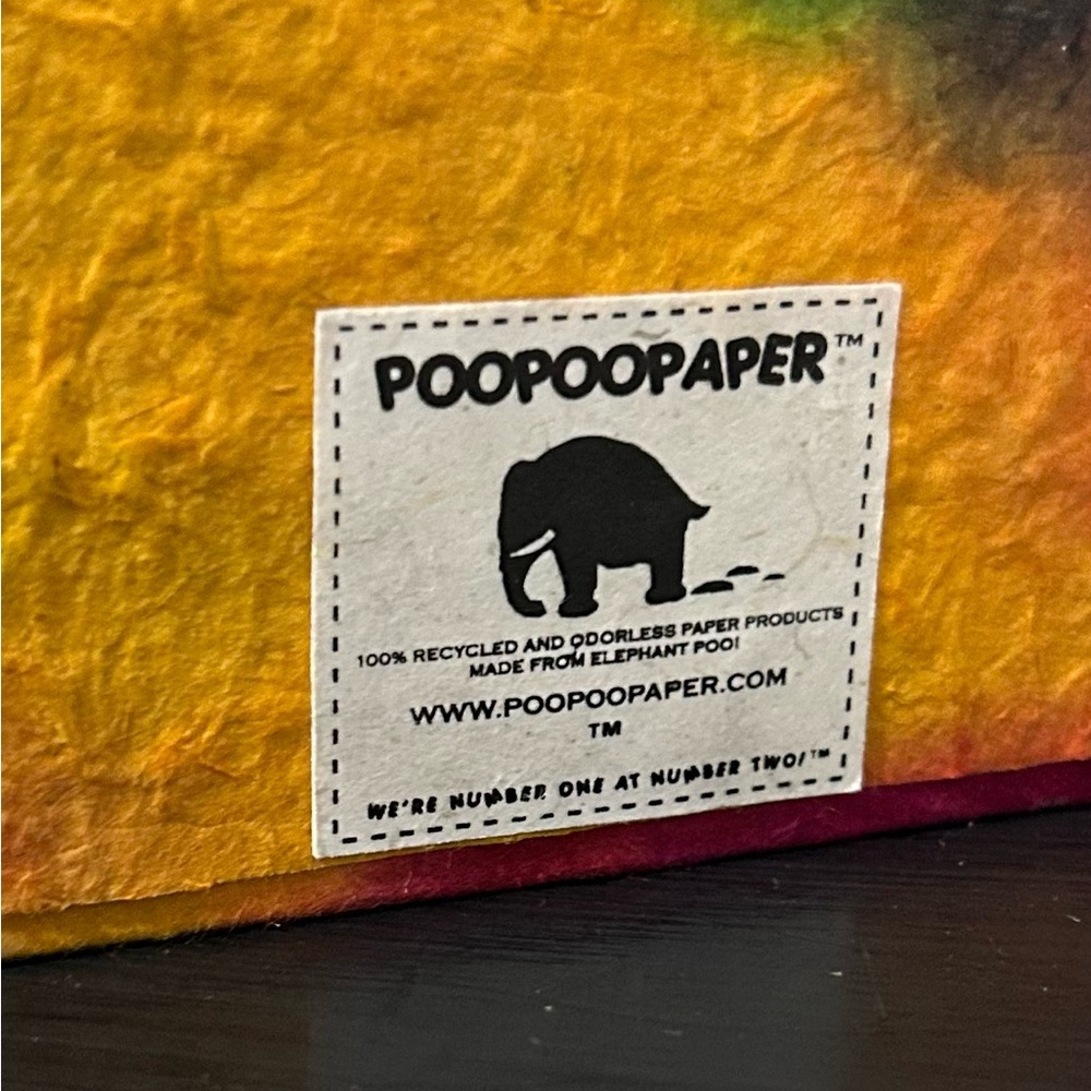 Poopoopaper Journal With Peace Sign, 100% Recycled, 22 Sheets - Picture 3 of 4